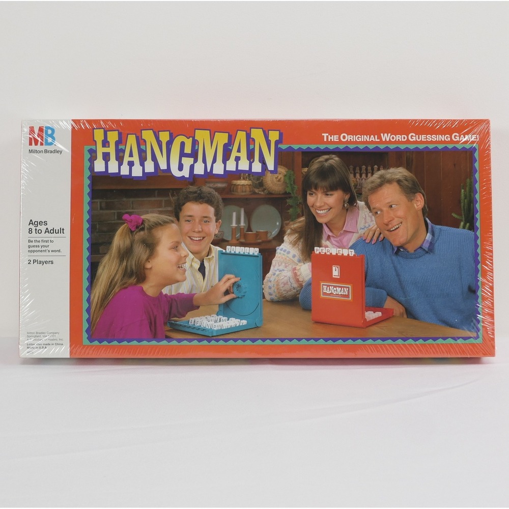 Vintage 1988 Milton Bradley Hangman Board Game Factory Sealed NEW! USA Made